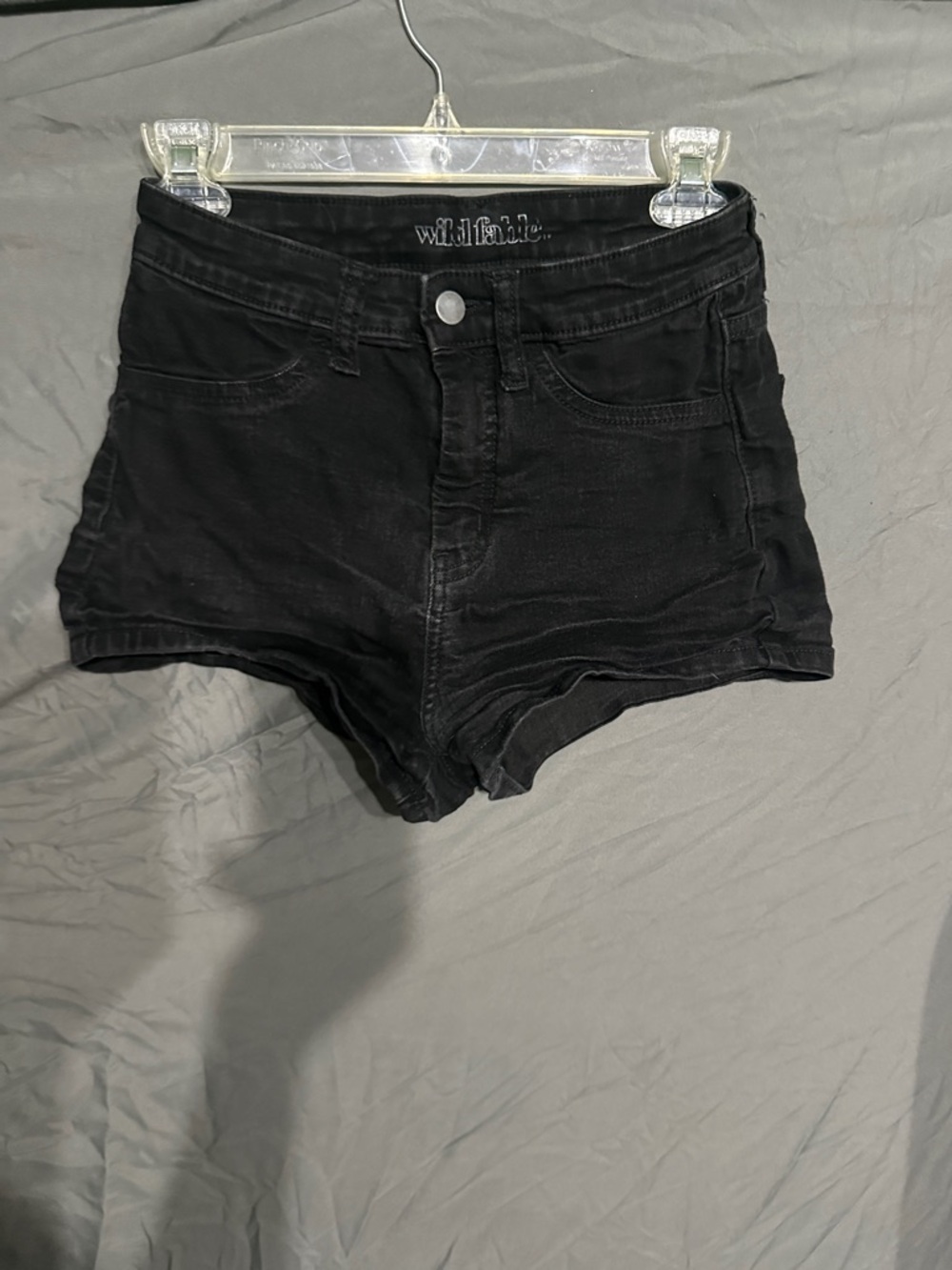 wild fable Black High-Waist Denim Shorts